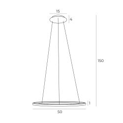 Lampa wisząca QUEEN Ø 50 cm złoto szczotkowane P0493 MaxLight